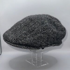 Harris Tweed Gray Herringbone Cap